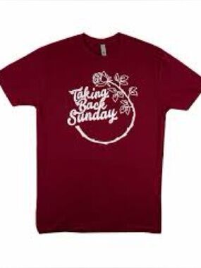 TAKING BACK SUNDAY CIRCLE ROSE SHIRT Size Medium